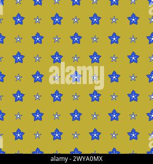 Modèle sans couture avec chinoiserie monochrome simple stile petites fleurs Illustration de Vecteur