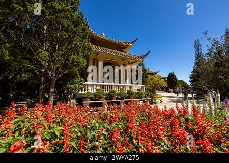 Le vrai temple Lam de Dalat au Vietnam Banque D'Images