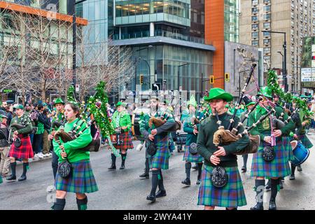 Prog Patricks' Day 2024 Marching Band - vues Banque D'Images