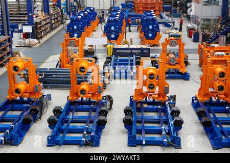 Assemblage et fabrication de boîtes de vitesses de laminoir, industrie mécanique, Gipuzkoa, pays Basque, Espagne. Banque D'Images