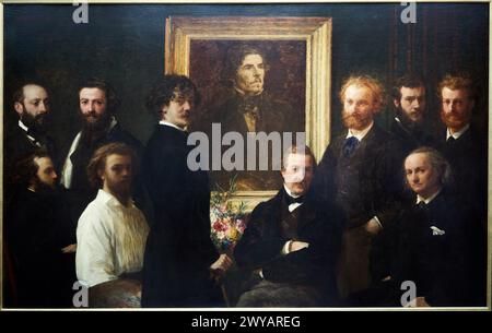 Hommage à Delacroix, 1864, Henri Fantin-Latour (1836-1904), Musée d'Orsay, Paris, France, Europe. Banque D'Images