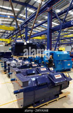 Fabrication d'éoliennes, Gipuzkoa, Euskadi, Espagne. Banque D'Images