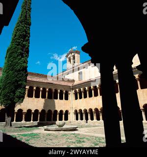 Santo Domingo de Silos cloître. Province de Burgos. L'Espagne. Banque D'Images