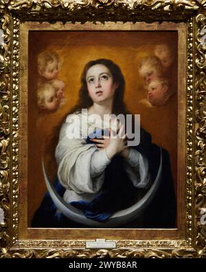 'L'Immaculée conception', 1665, Murillo, Bartolomé Esteban, Musée du Prado, Madrid, Espagne, Europe. Banque D'Images