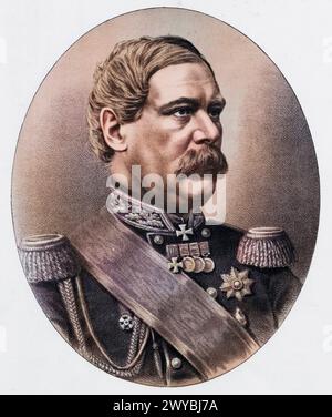 Graf Franz Eduard Iwanowitsch von Totleben, Todleben geb. 20. Mai 1818 à Mitau, heute Jelgava, Lettland, Gest. 1. Juillet 1884 à Bad Soden War ein deut Banque D'Images