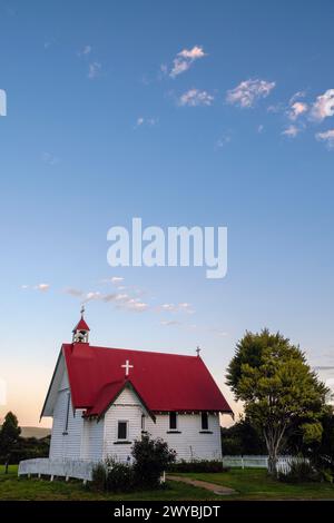 Église St Mary's, Niagara-Waikawa Road, Waikawa, les Catlins, Southland, île du Sud, Nouvelle-Zélande Banque D'Images