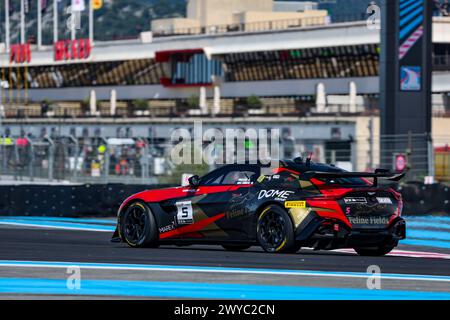 05 DEL SARTe Ruben (gbr), MILLER Josh (gbr), Mirage Racing, Aston Martin Vantage AMR GT4, action lors de la 1ère manche de la série européenne GT4 2024 propulsée par Rafa Racing Club sur le circuit Paul Ricard, du 5 au 7 avril 2024 au Castellet, France - photo Marc de Mattia/DPPI crédit : DPPI Media/Alamy Live News Banque D'Images