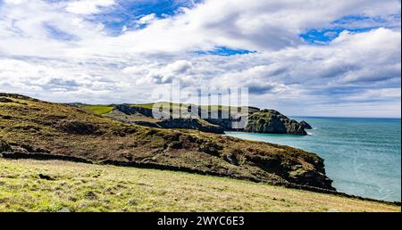 Vues et paysage entourant timtagel sur la côte ouest de cornwall sentier côtier sud-ouest boscastle bodmin Moor Banque D'Images