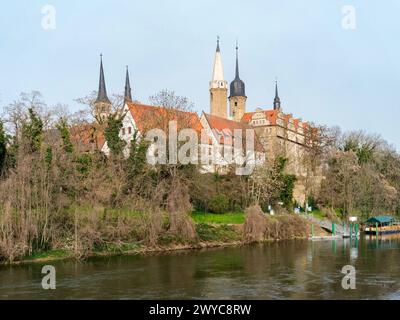 Paysage urbain de Merseburg avec château et cathédrale (Saxe-Anhalt/Allemagne) Banque D'Images