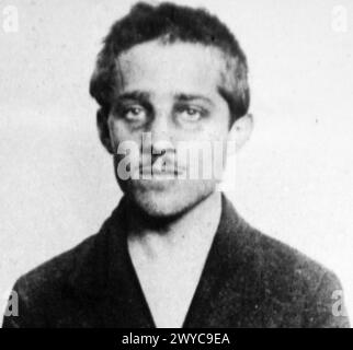 GAVRILO PRINCIP (1894-1918) Serbe de Bosnie qui a assassiné l'archiduc Franz Ferdinand et sa femme à Sarajevo le 28 juin 1914. Banque D'Images