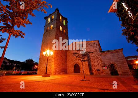 Paroisse notre-Dame des neiges de Manzanares el Real, Madrid, Espagne Banque D'Images