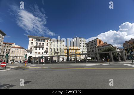 Trieste : Piazza Carlo Goldoni. Italie Banque D'Images