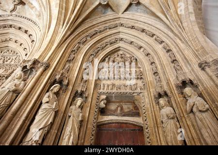 Cathédrale de Santa Maria (ancienne cathédrale), Vitoria, Alava, pays Basque, Espagne. Banque D'Images