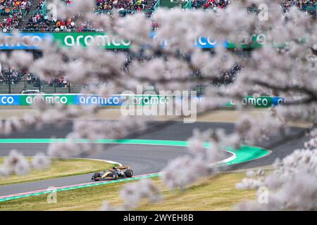 Suzuka, Japon. 6 avril 2024. Le pilote britannique Lando Norris de McLaren participe à la séance de qualification du Grand Prix du Japon de formule 1 sur le circuit de Suzuka à Suzuka, au Japon, le 6 avril 2024. Crédit : Zhang Xiaoyu/Xinhua/Alamy Live News Banque D'Images