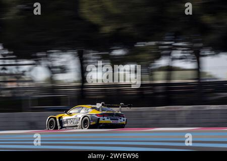 98 WITTMANN Marco (ger), YELLOLY Nick (gbr), ENG Philipp (aut), Rowe Racing, BMW M4 GT3, action lors de la 1ère manche du Fanatec GT World Challenge 2024 propulsé par AWS sur le circuit Paul Ricard, du 5 au 7 avril 2024 au Castellet, France - photo Marc de Mattia / DPPI Banque D'Images