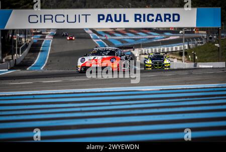 13 KOLB Patrick (ger), BUUS Bastien, TBA, Lionspeed GP, Porsche 911 GT3 R (992), action lors de la 1ère manche du Fanatec GT World Challenge 2024 propulsé par AWS sur le circuit Paul Ricard, du 5 au 7 avril 2024 au Castellet, France - photo Marc de Mattia/DPPI crédit: DPPI Media/Alamy Live News Banque D'Images