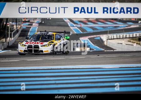 98 WITTMANN Marco (ger), YELLOLY Nick (gbr), ENG Philipp (aut), Rowe Racing, BMW M4 GT3, action lors de la 1ère manche du Fanatec GT World Challenge 2024 propulsé par AWS sur le circuit Paul Ricard, du 5 au 7 avril 2024 au Castellet, France - photo Marc de Mattia/DPPI crédit : DPPI Media/Alamy Live News Banque D'Images