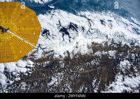 Observations spatiales de la planète Terre. Amélioration numérique d'une image fournie par la NASA Banque D'Images