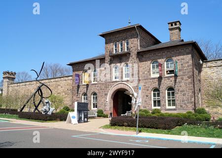 Michener Art Museum, situé dans l'ancien bâtiment de la prison, fondée en 1988, du nom de l'écrivain James A. Michener, un résident local, Doylestown, PA, États-Unis Banque D'Images