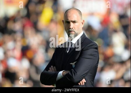 Roma, Italie. 06 avril 2024. Igor Tudor, entraîneur-chef du Lazio, lors du match de football Serie A entre L'AS Roma et le SS Lazio au stade olympique de Rome, en Italie - samedi 06 avril 2024. Sport - Soccer . (Photo de Fabrizio Corradetti/LaPresse) crédit : LaPresse/Alamy Live News Banque D'Images