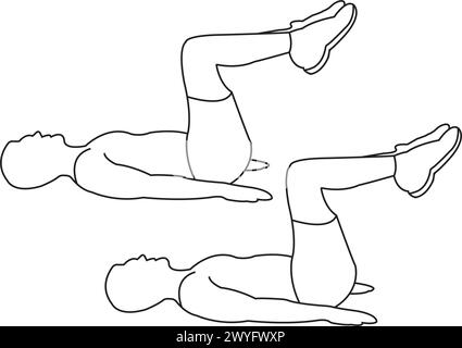 Conception de symbole d'illustration vectorielle d'icône de sit ups Illustration de Vecteur