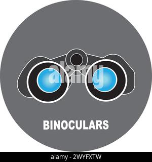 Jumelles icône illustration vectorielle conception de symbole Illustration de Vecteur