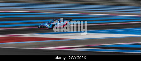 60 KODRIC Martin (hrv), Al-KHALIFA Isa (bhr), WILLIAMS Lewis (gbr), 2 Seas Motorsport, Mercedes-AMG GT3 Evo, action lors de la 1ère manche du Fanatec GT World Challenge 2024 propulsé par AWS sur le circuit Paul Ricard, du 5 au 7 avril 2024 au Castellet Banque D'Images