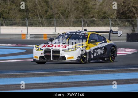 98 WITTMANN Marco (ger), YELLOLY Nick (gbr), ENG Philipp (aut), Rowe Racing, BMW M4 GT3, action lors de la 1ère manche du Fanatec GT World Challenge 2024 propulsé par AWS sur le circuit Paul Ricard, du 5 au 7 avril 2024 au Castellet Banque D'Images