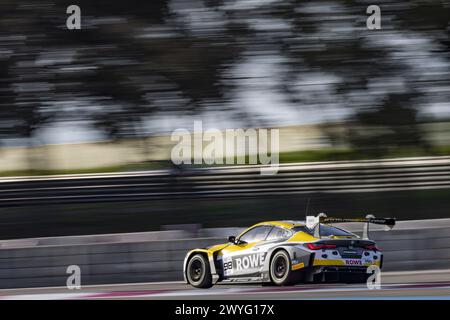 98 WITTMANN Marco (ger), YELLOLY Nick (gbr), ENG Philipp (aut), Rowe Racing, BMW M4 GT3, action lors de la 1ère manche du Fanatec GT World Challenge 2024 propulsé par AWS sur le circuit Paul Ricard, du 5 au 7 avril 2024 au Castellet Banque D'Images