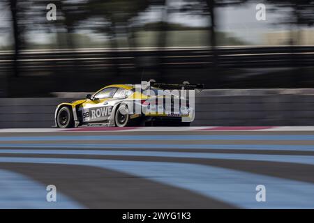 98 WITTMANN Marco (ger), YELLOLY Nick (gbr), ENG Philipp (aut), Rowe Racing, BMW M4 GT3, action lors de la 1ère manche du Fanatec GT World Challenge 2024 propulsé par AWS sur le circuit Paul Ricard, du 5 au 7 avril 2024 au Castellet Banque D'Images