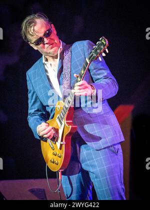 Joe Bonamassa à propos des chants et de la guitare Banque D'Images