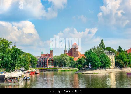 Église de la Bienheureuse Vierge Marie sur la rivière Oder à Wroclaw, Pologne Banque D'Images