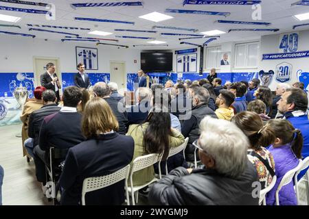 Seia, Portugal. 05th Apr, 2024. Viseu, 04/05/2024 - André Villas-Boas, candidat à la présidence du FC Porto, visite le domicile du FC Porto à Viseu. Carlos Carneiro/Global Imagens Credit : Atlantico Press/Alamy Live News Banque D'Images