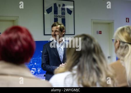 Seia, Portugal. 05th Apr, 2024. Viseu, 04/05/2024 - André Villas-Boas, candidat à la présidence du FC Porto, visite le domicile du FC Porto à Viseu. Carlos Carneiro/Global Imagens Credit : Atlantico Press/Alamy Live News Banque D'Images