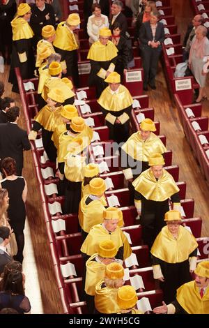 Cérémonie de remise des diplômes de l'université. Palais Euskalduna. Centre de Conférences Euskalduna. Bilbao. Pays Basque, Espagne. Banque D'Images