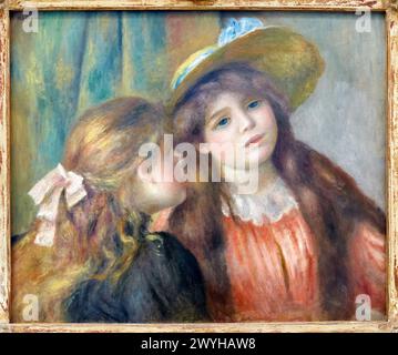 Portrait de deux filletes, Pierre-Auguste Renoir, Musée de L'Orangerie, Tuileries, Paris, France. Banque D'Images