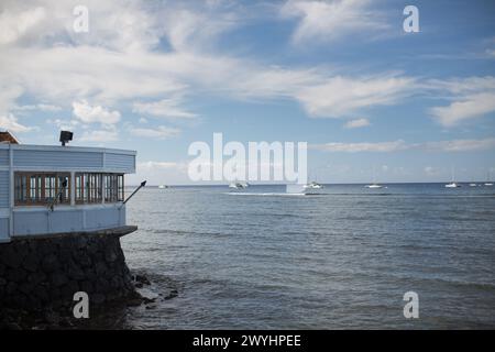 Scènes du village pittoresque et des rues de Lahaina sur l'île polynésienne de Maui, Hawaï, images prises avant les incendies dévastateurs de 2023 Banque D'Images