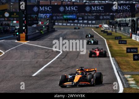 Suzuka, Japon. 07 avril 2024. Oscar Piastri (AUS) McLaren MCL38. 07.04.2024. Championnat du monde de formule 1, route 4, Grand Prix du Japon, Suzuka, Japon, jour de la course. Le crédit photo devrait se lire : XPB/Alamy Live News. Banque D'Images