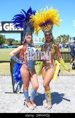 Doral, Floride, États-Unis. 6 avril 2024. Artistes vus lors de la deuxième manche du LIV Golf Miami au Trump National Doral. (Crédit image : © Debby Wong/ZUMA Press Wire) USAGE ÉDITORIAL SEULEMENT! Non destiné à UN USAGE commercial ! Banque D'Images