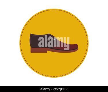 Icône de botte de cowboy. Vue latérale. Illustration sur fond blanc. Illustration de Vecteur