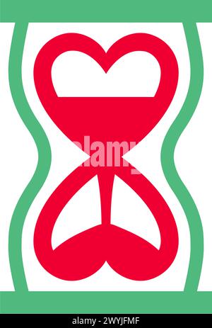 Icône de sablier ou symbole de sablier, signe de vacances conçu pour la célébration, style moderne à la mode vectorielle. Illustration de Vecteur