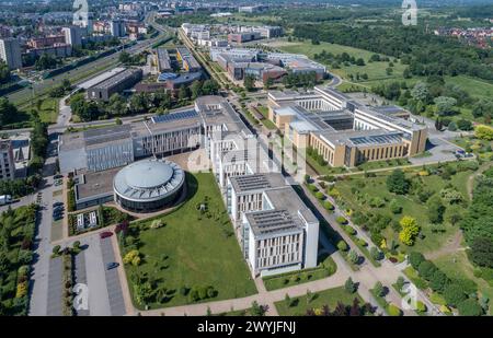 Campus de l'UJ, Campus du 600ème anniversaire du renouvellement de l'Université Jagellonienne, Cracovie, Pologne Banque D'Images