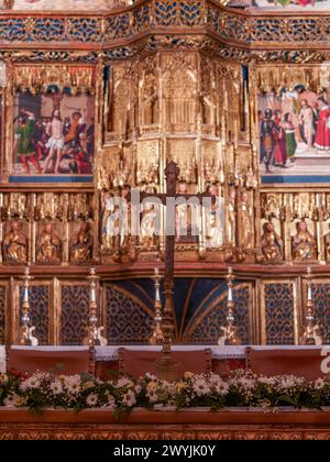 BOLEA HUESCA ARAGON ESPAGNE. Collégiale gothique. Église la collégiale de Santa Mara la Mayor dans la ville de Bolea, province d'Aragon, Spa Banque D'Images
