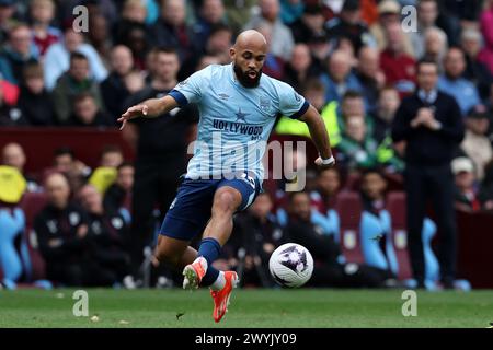 Birmingham, Royaume-Uni. 06 avril 2024. Bryan Mbeumo de Brentford en action.premier League match, Aston Villa v Brentford à Villa Park à Birmingham le samedi 6 avril 2024 cette image ne peut être utilisée qu'à des fins éditoriales. Usage éditorial exclusif, photo par Andrew Orchard/Andrew Orchard photographie sportive/Alamy Live News crédit : Andrew Orchard photographie sportive/Alamy Live News Banque D'Images