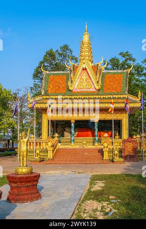 Cambodge, province de Kampot, Kampot, Traeuy Kaoh ou île aux poissons, Treuy Koh pagode Banque D'Images