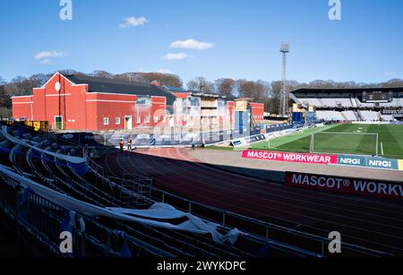 Aarhus Stadium est vu en construction avant le match de Superliga entre AGF et FC Midtjylland au Ceres Park à Aarhus, dimanche 7 mars 2024 crédit : Ritzau/Alamy Live News Banque D'Images