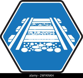 illustration de conception d'icône de vecteur de logo de chemin de fer Illustration de Vecteur