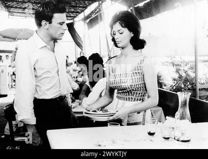 Jean-Louis Trintignant, sur le plateau du film italien, 'la vie facile', titre original, 'il Sorpasso', 1962 Banque D'Images