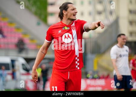 Monza, Italie. 07 avril 2024. Milan Duric (AC Monza) lors du championnat italien Serie A match de football entre AC Monza et SSC Napoli le 7 avril 2024 au stade U-Power de Monza, Italie - photo Morgese-Rossini/DPPI crédit : DPPI Media/Alamy Live News Banque D'Images