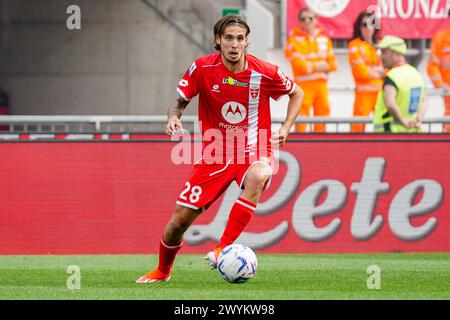 Monza, Italie. 07 avril 2024. Andrea Colpani (AC Monza) lors du championnat italien Serie A match de football entre AC Monza et SSC Napoli le 7 avril 2024 au stade U-Power de Monza, Italie - photo Morgese-Rossini/DPPI crédit : DPPI Media/Alamy Live News Banque D'Images